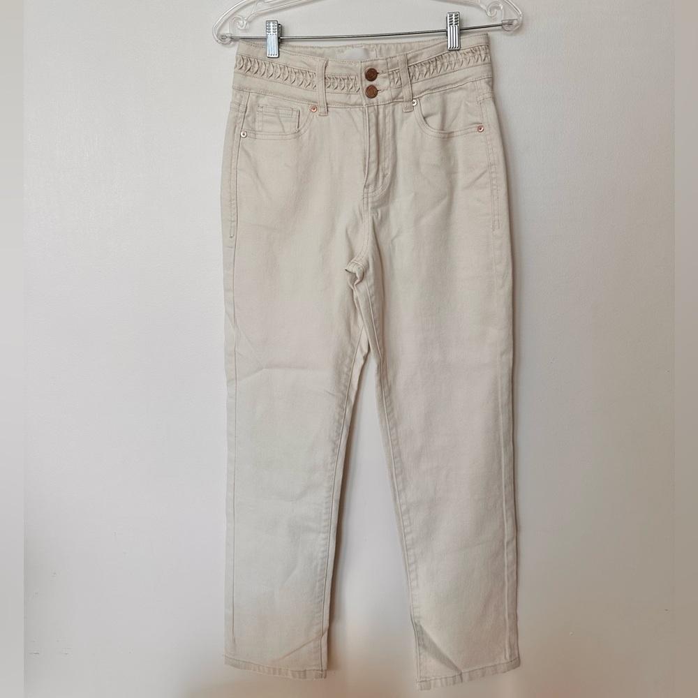Habitual Cream Denim Jeans | Size 25 (Fits 26)